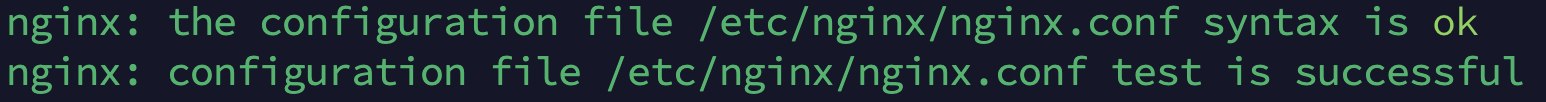 Nginx test output